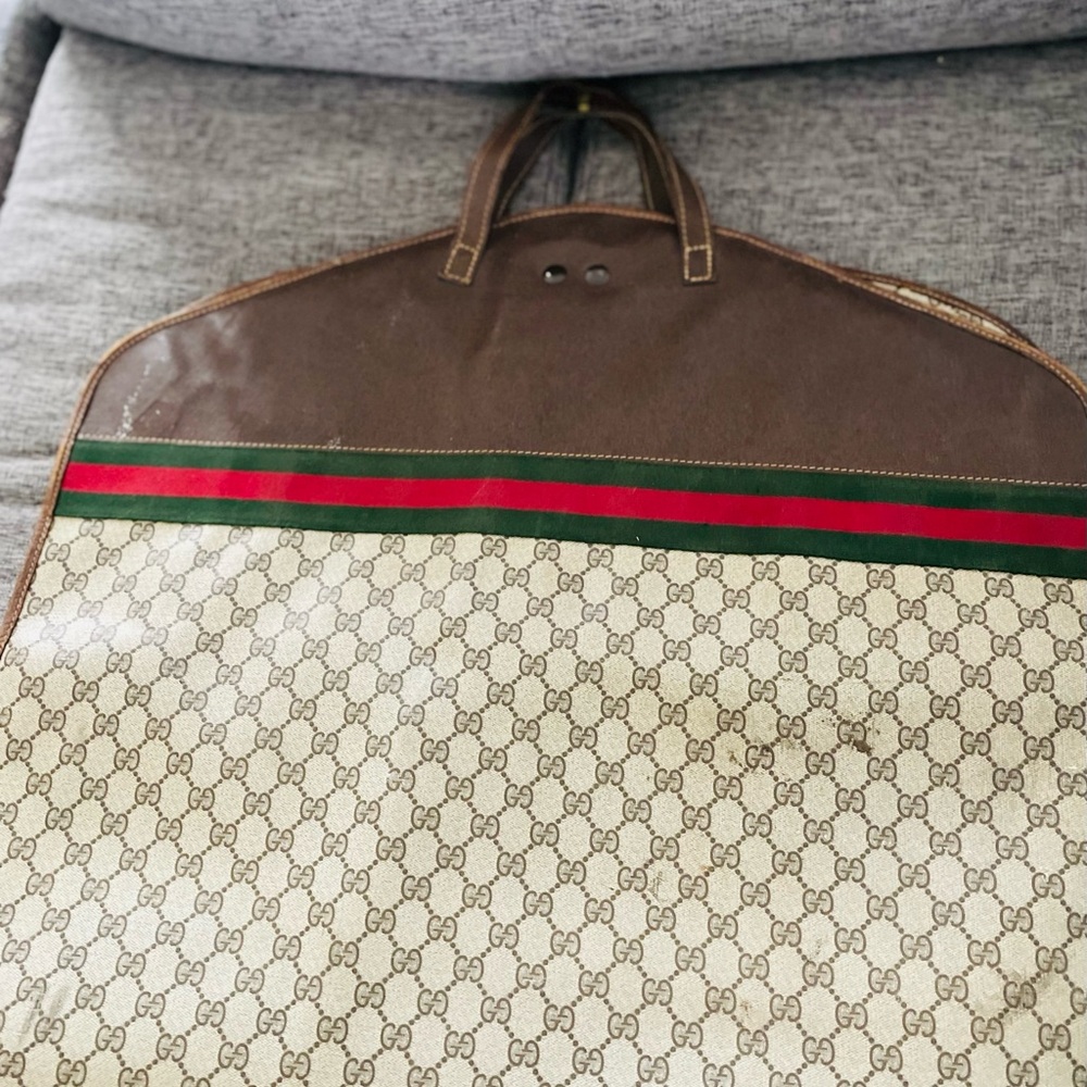 RARE Vintage Authentic Gucci Monogram Garment Bag 1978 Gucci Cadillac Seville